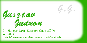 gusztav gudmon business card